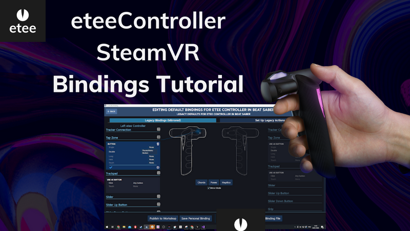 How do I create eteeController SteamVR Bindings?